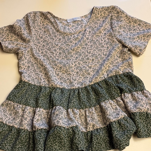 Paper Crane Ruffled Babydoll Top Small - Picture 1 of 4